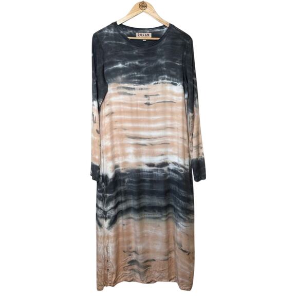 Dolan Anthropologie Women’s Trina Tie-Dye Midi Long Sleeve Flowy Dress Sz Small - Picture 3 of 9